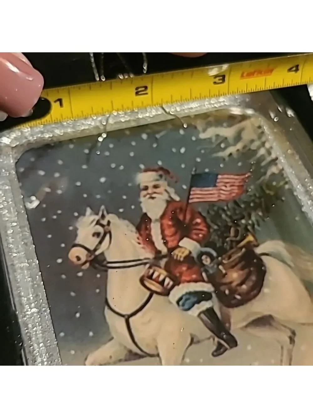 Trimsetter (3)ornaments from Dillard's. Patriotic,large size H.6